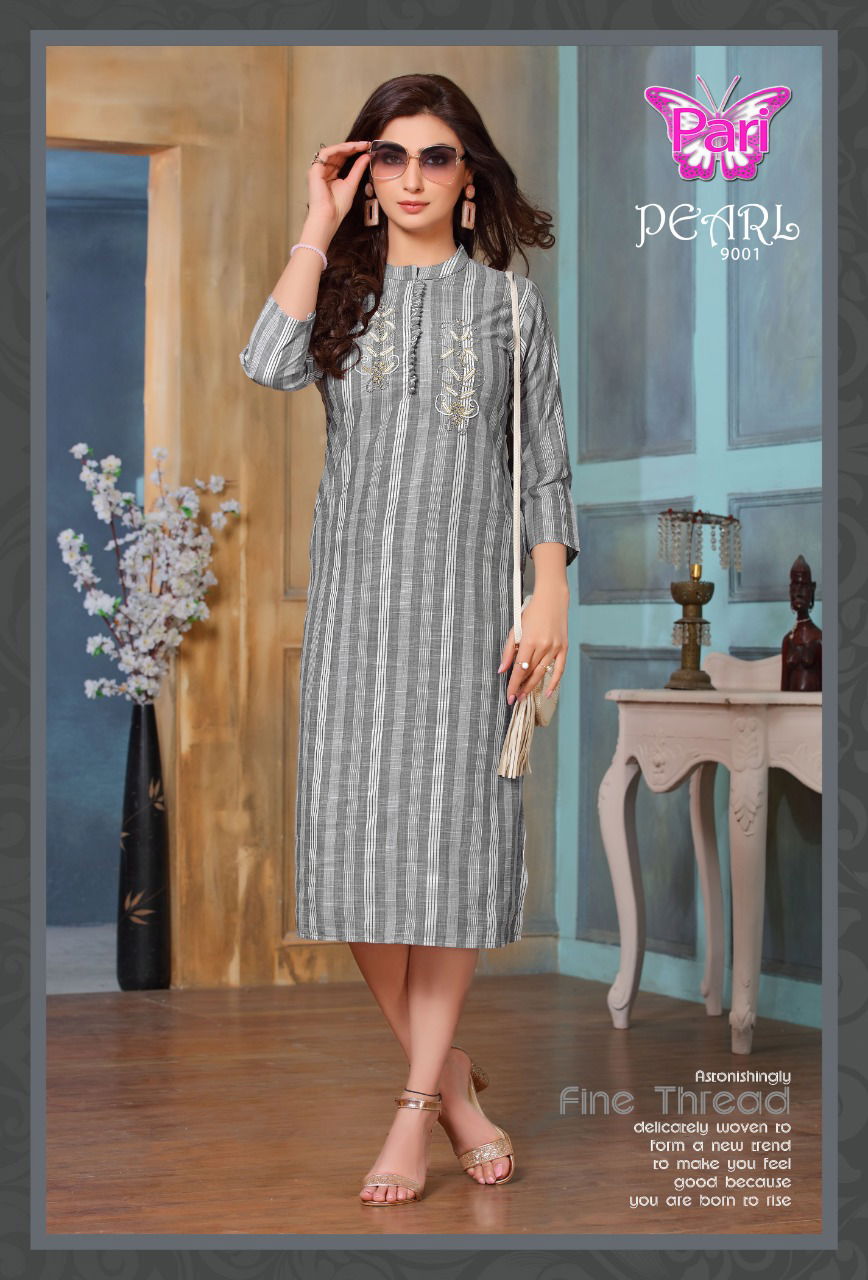 Pari Pear 9 Casual Wear Latest Fancy Lining Designer Rayon Kurtis Collection 